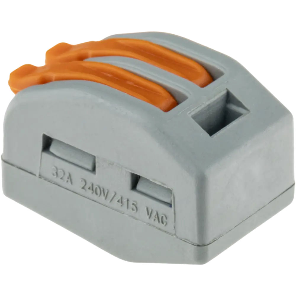 84746776 Клеммы соединительные монтажные с рычажком Duwi СМК 222-412 2-проводные 4мм² серые 50шт 26622 8 STLM-1110774  - Вид №2