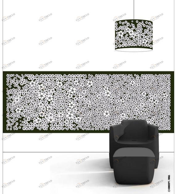 CONCEPTUWALL Уникальная полоса Champ de fleurs sun-id-1386581