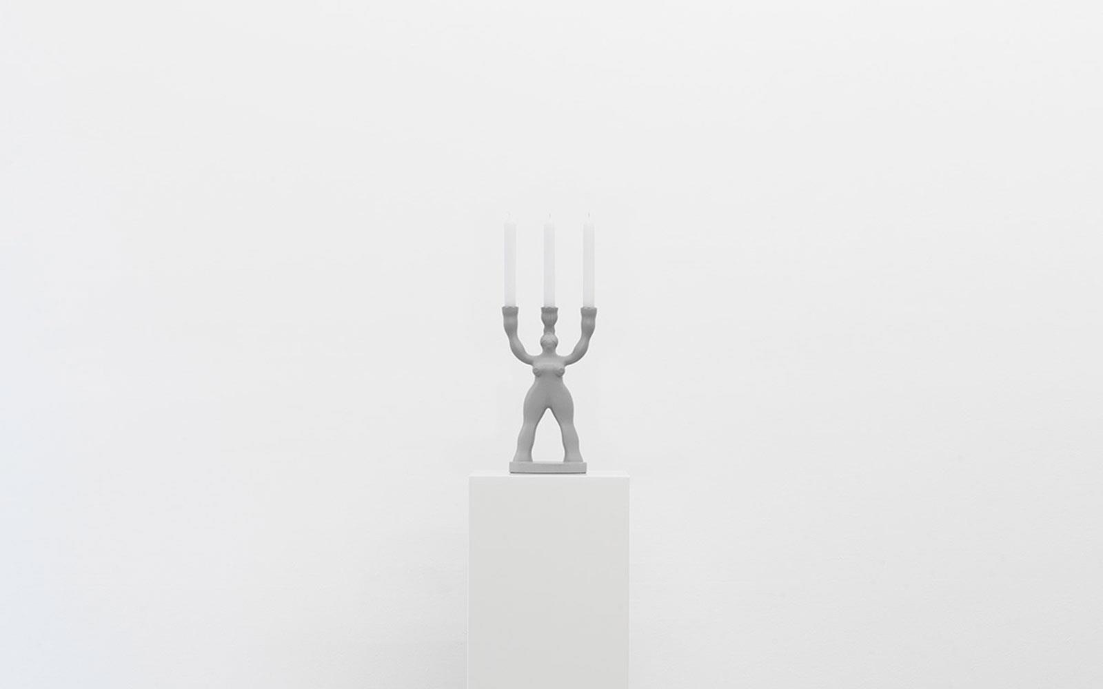 243919 Manikhin 3-arm Candlestick Grey Normann Copenhagen  - Вид №2