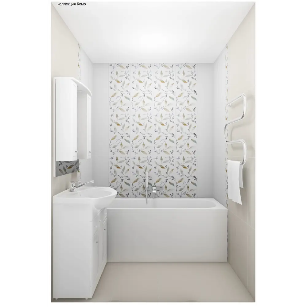 Бордюр настенный «Комо» 7 60x9.85 см цвет мультиколор Керамин STLM-2154393 - Вид №3