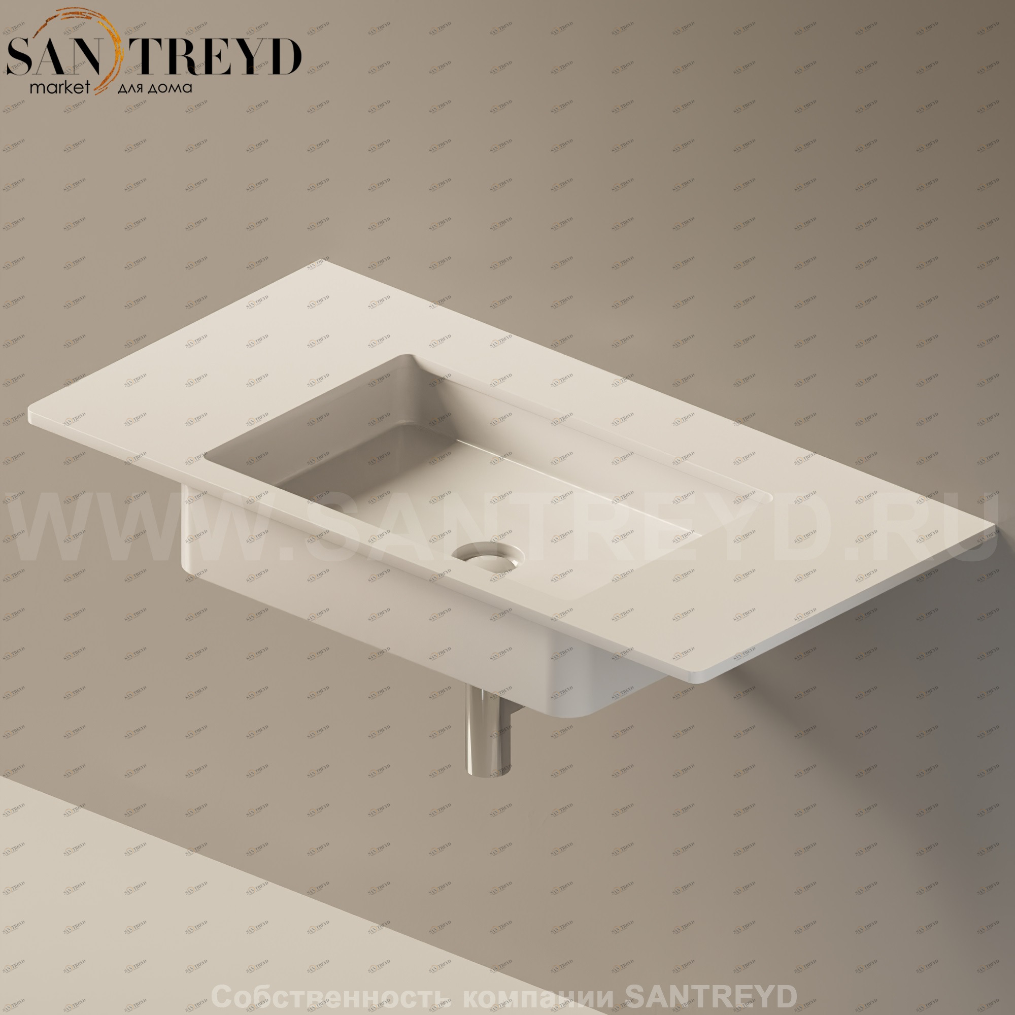 Flaminia FLY Столешница с отверстием под раковину от 100 до 200 см белое стекло FY60PC.9016 Ceramica Flaminia FY60PC9016