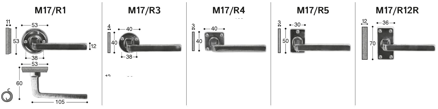 Латунная ручка на розетке GIARA ART DESIGN-BRONZE Mila ARCH-00054862 - Вид №4