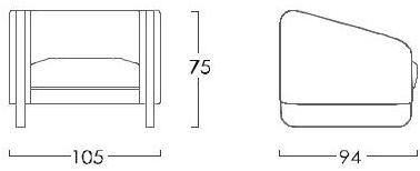 Jetclass Кресло на санках из ткани с подлокотниками Bohème Jbo304 Boheme - Вид №1