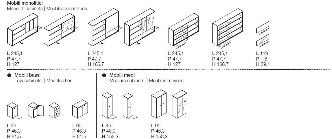 Офисная мебель с распашными дверями Las Mobili ARCH-00027362 - Вид №4