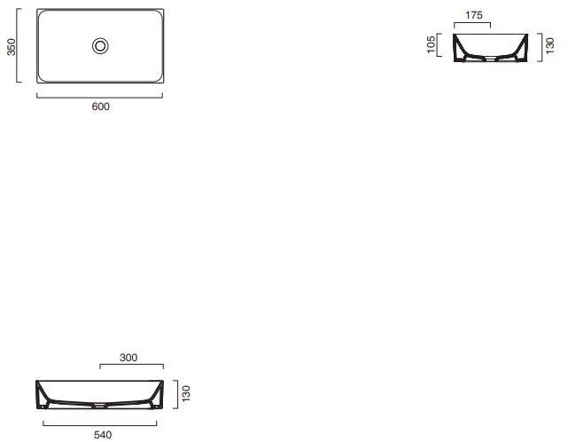 Накладная раковина на столешницу  овальная CERAMICA CATALANO VERSO sun-id-1465870 - Вид №5
