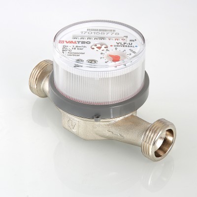 VLF-15U-L.110 Водосчетчик универсальный (новый) без сгонов Valtec 1/2", 110 мм  - Вид №1