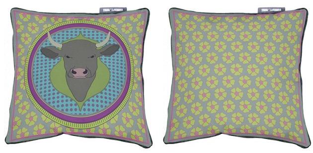 CONCEPTUWALL Подушка из ткани квадратная Cabinet de curiosités sun-id-1357352 - Вид №1