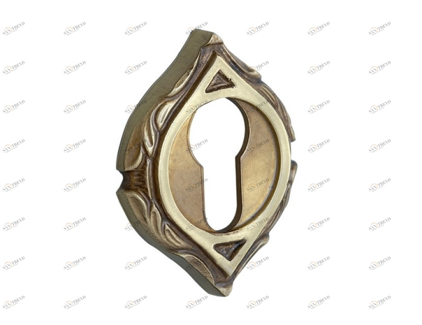 0EY073.000.30 Накладка с каплевидным вырезом европрофиля Античная латунь Mestre 