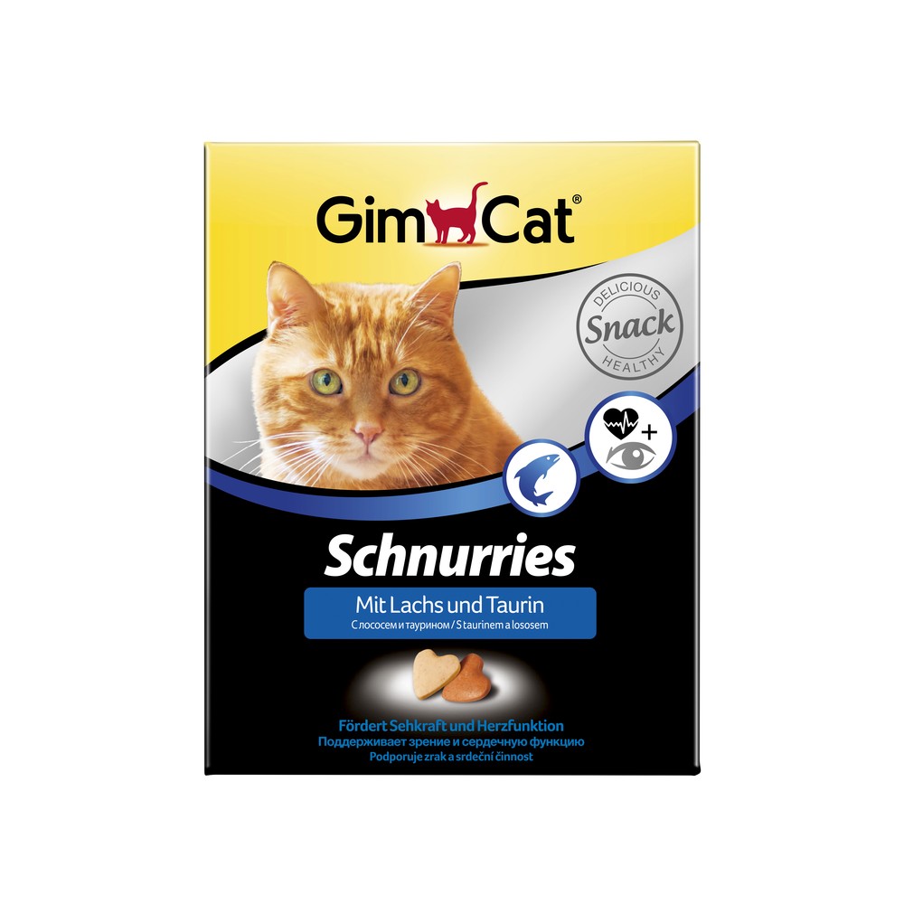 Т00002094 Витамины для кошек GIMPET с лососем сердечки 650шт GIMCAT 