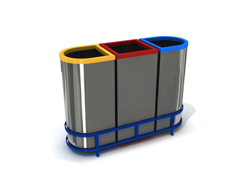 MF-744 Урна для селективного сбора мусора Public Steel 