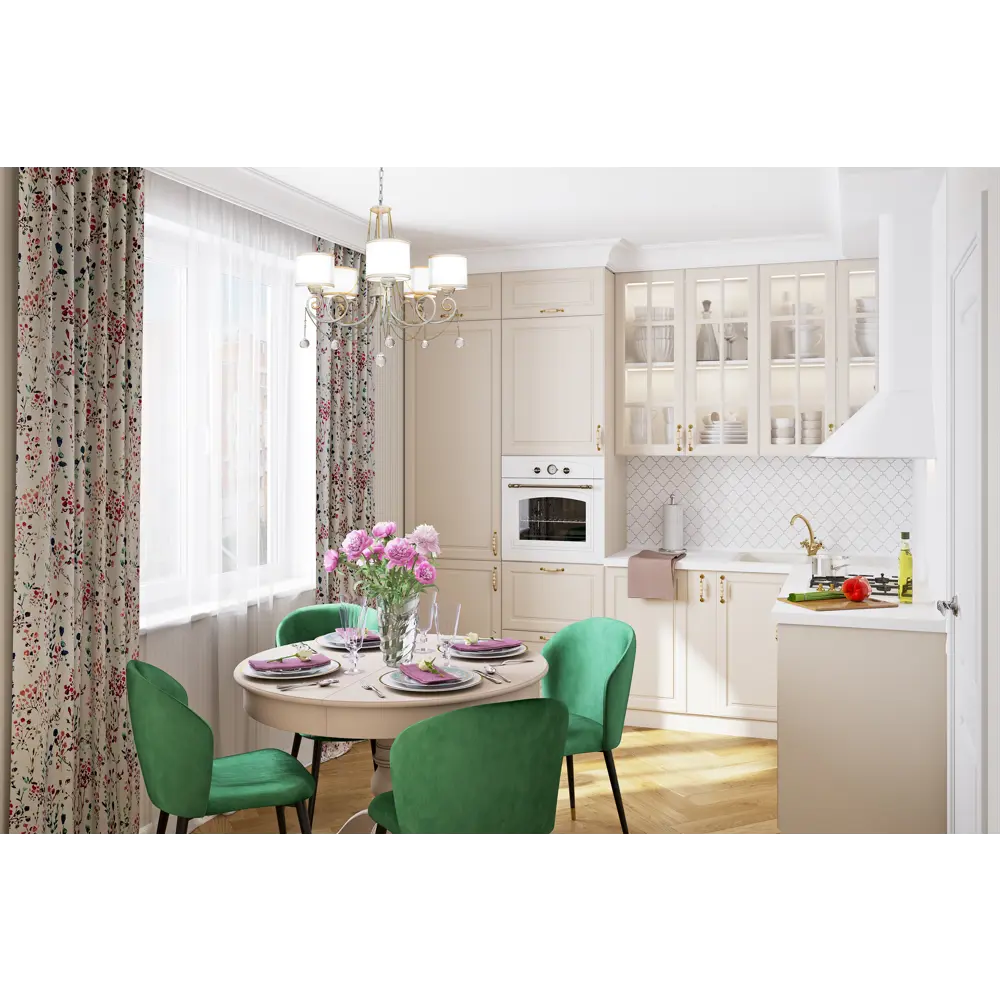 Фасад кухонный Оксфорд бежевый 39.7×76.5 см DELINIA ID МДФ 82011309 STLM-0017482 - Вид №5