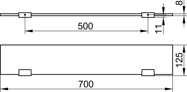 11110135100 Стеклянная полочка KEUCO Edition 11 - Вид №3