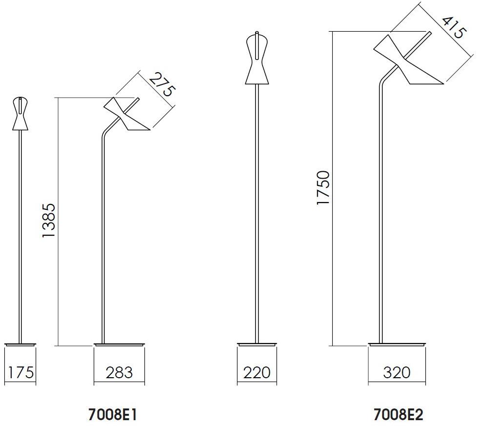 NEXO LUCE Светодиодный торшер из стали Oxen floor lamp 7008e1 / 7008e2 - Вид №7