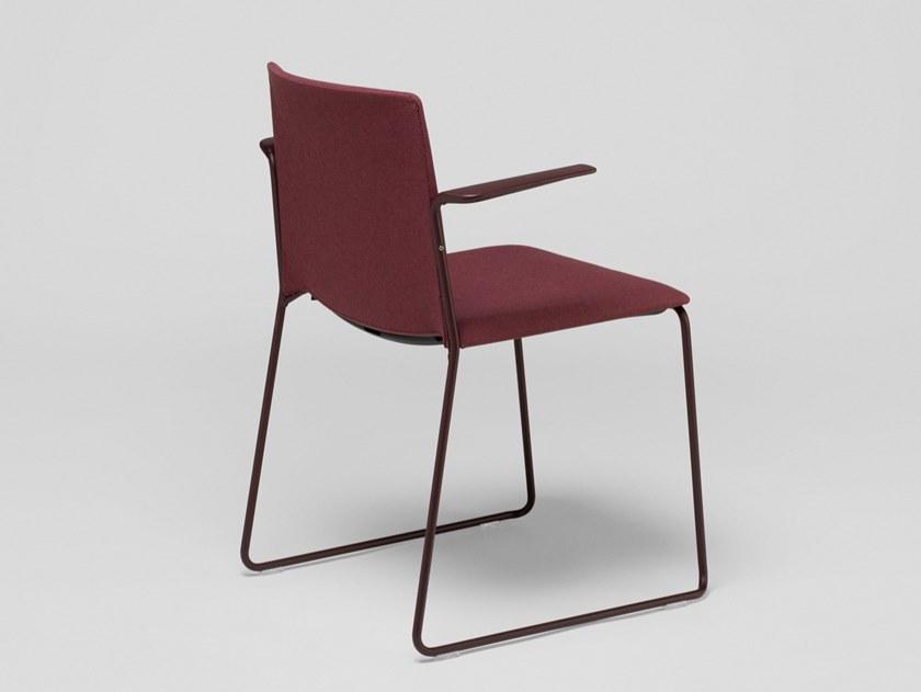 ENEA Тканевый стул на санках с подлокотниками Ema sun-id-1354079 - Вид №3