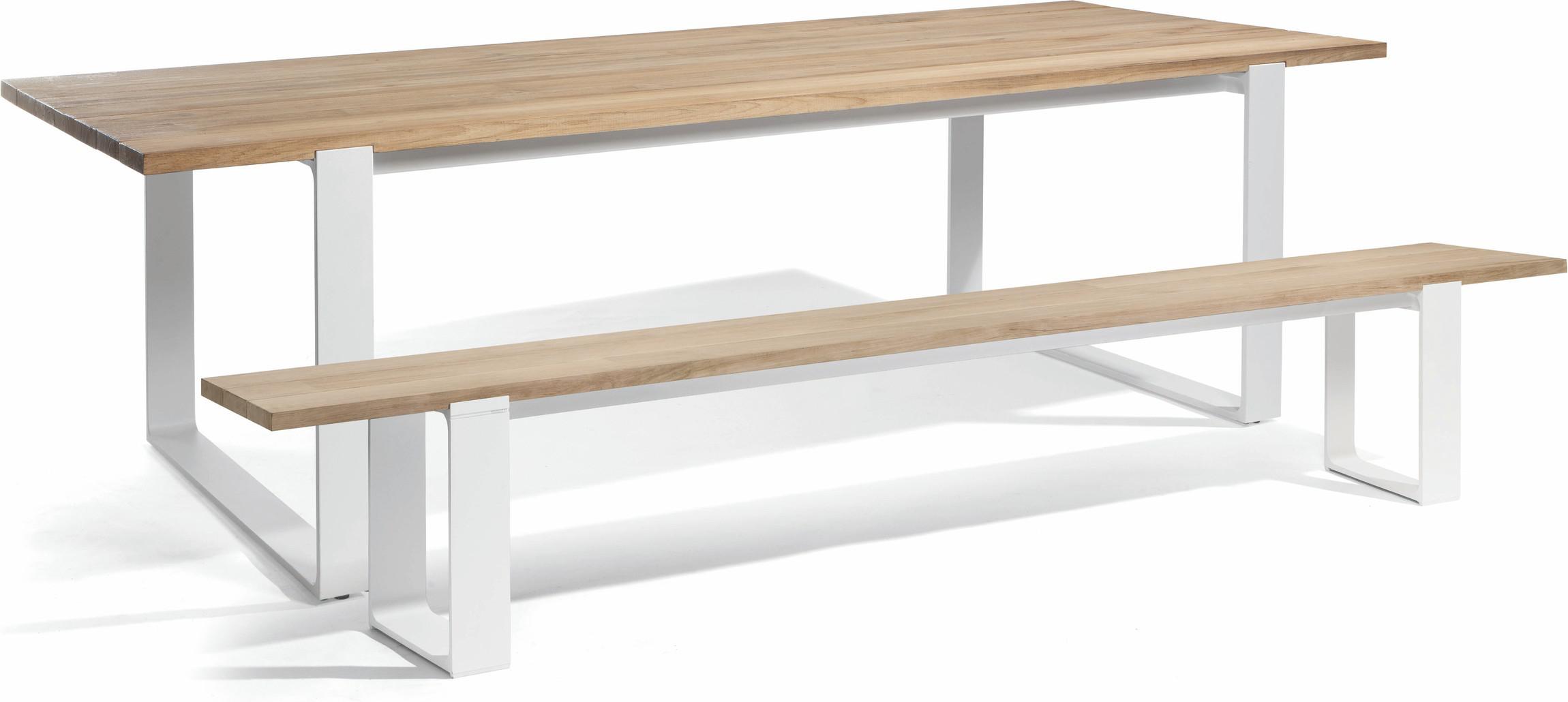 MNST1020 Скамейка белый состаренный teak 270 Manutti Prato - Вид №1