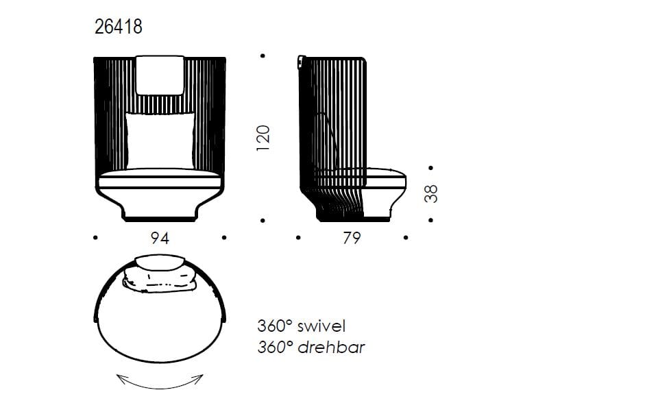Тканевое кресло с высокой спинкой Wittmann Paradise Bird ARCH-00103706 - Вид №5