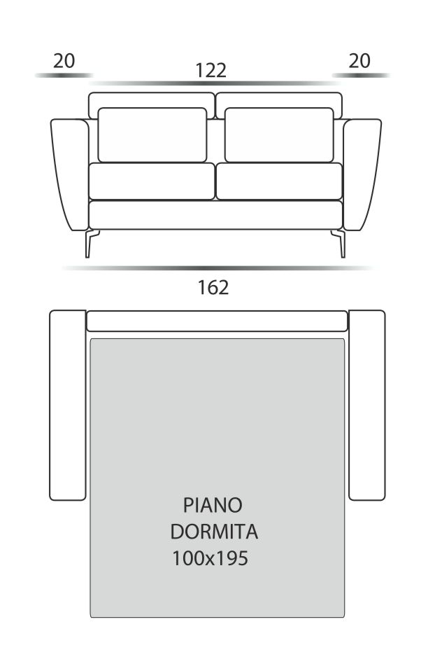 Диваны Divano 2 Posti Maxi Spaziorelaxitalia  Brando Letto Brando Letto Divano 2 Posti Maxi - Вид №7