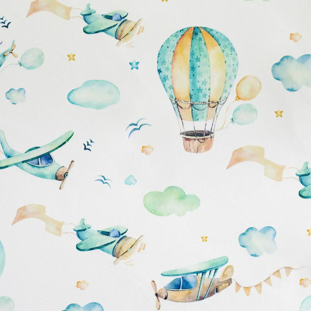 Ткань 1 м/п Самолет велюр 300 см цвет зеленый GARDEN STLM-2207107 - Вид №2