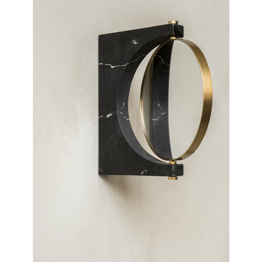 3610539 MENU Мраморное зеркало Пепе, стена Латунь | Черный мрамор  - Вид №1