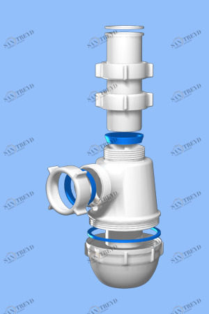 Сифон ANI 1.1/2х 40 без выпуска FS АНИ пласт 12841