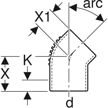 306.450.14.1 Отвод Geberit Silent-db20 Geberit  - Вид №2