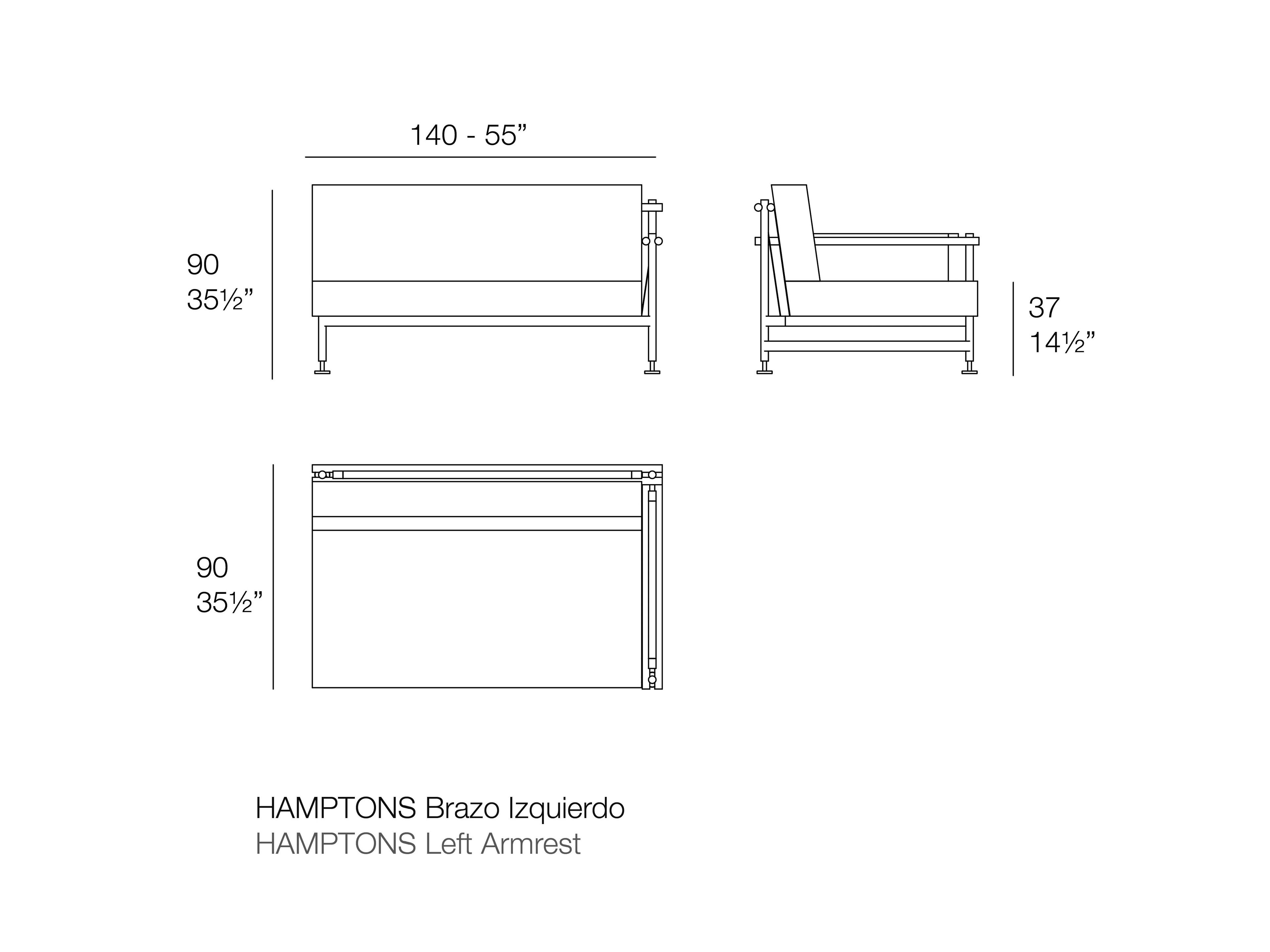 Ткань сад диван Vondom Hamptons ARCH-00129965 - Вид №9