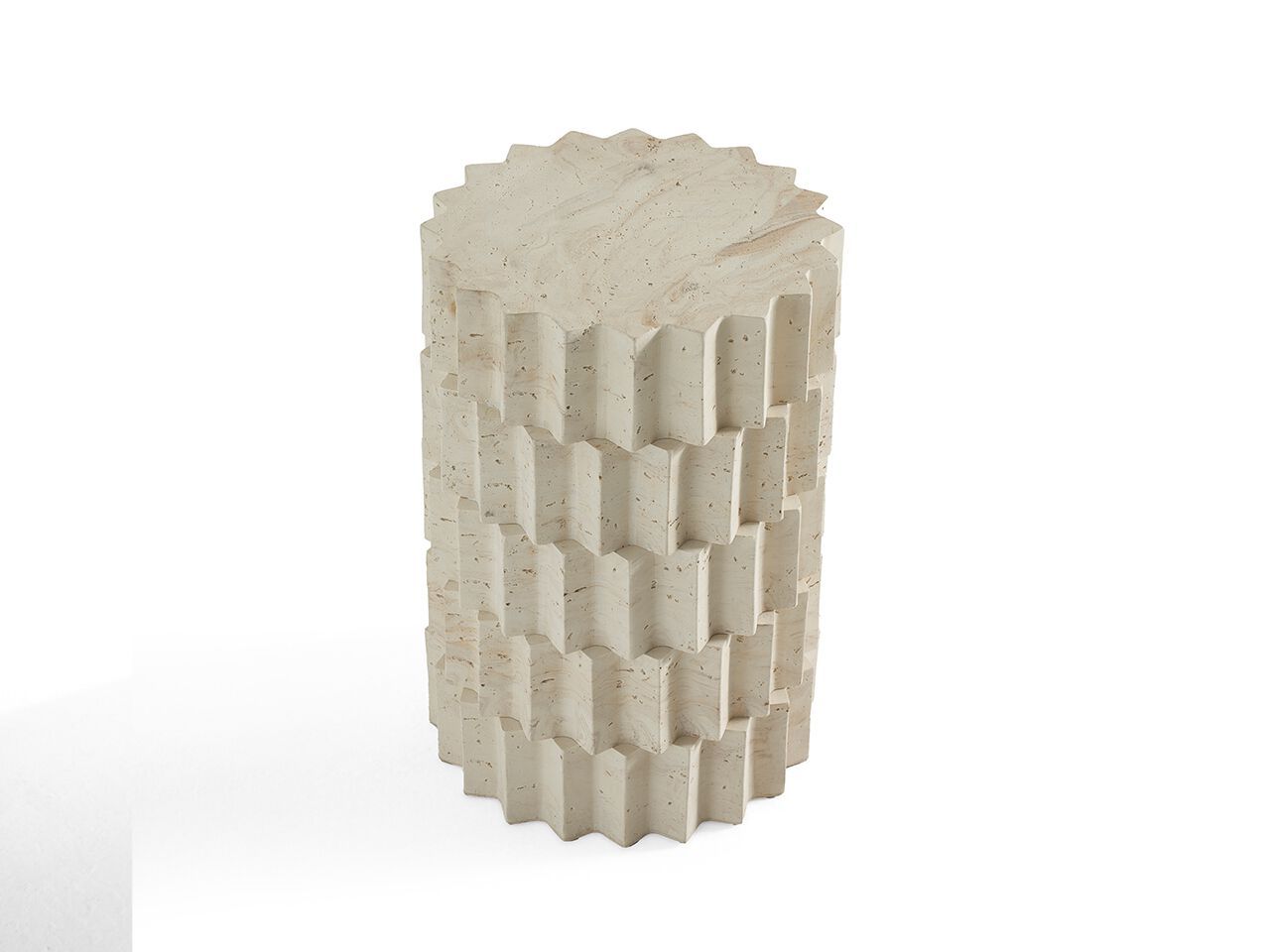 Травертин круглый журнальный столик NDESIGN Ezora ARCH-00122166 - Вид №1