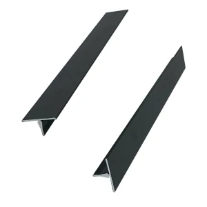 Нащельник узкий алюминиевый 23x19x1318 мм черный (2 штуки)