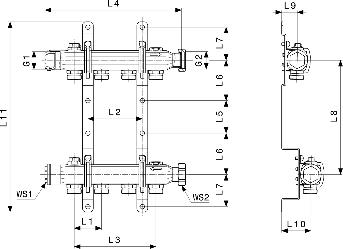 586 225 Модель 1078 Трубопроводные системы  Pexfit Pro  Коллекторы для отопления Santreyd  - Вид №3