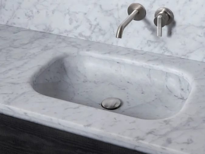 Деревянный шкаф для умывальника с дверцами с зеркалом Inbani слой ARCH-00140341 - Вид №5