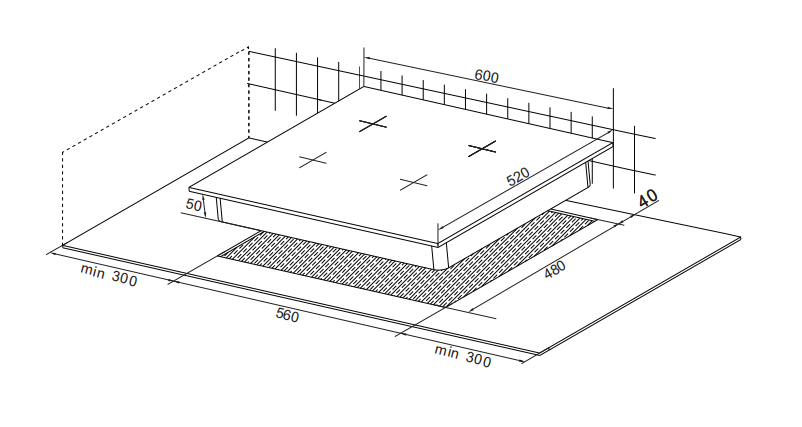 5043987 Газовая варочная поверхность DEXP LD4GTB STDN-0008377 - Вид №7