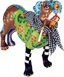 10644291 Goebel Скульптуpа Собака "Курт" 36см Композит