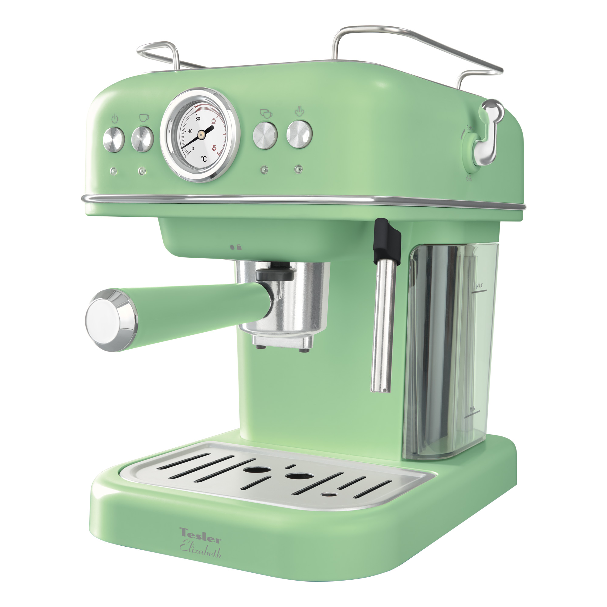 9130744 Кофеварка рожковая Tesler ECM-245 GREEN зеленый STDN-0138742 - Вид №3