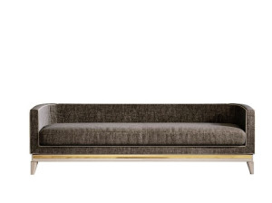 Мягкая скамейка из ткани