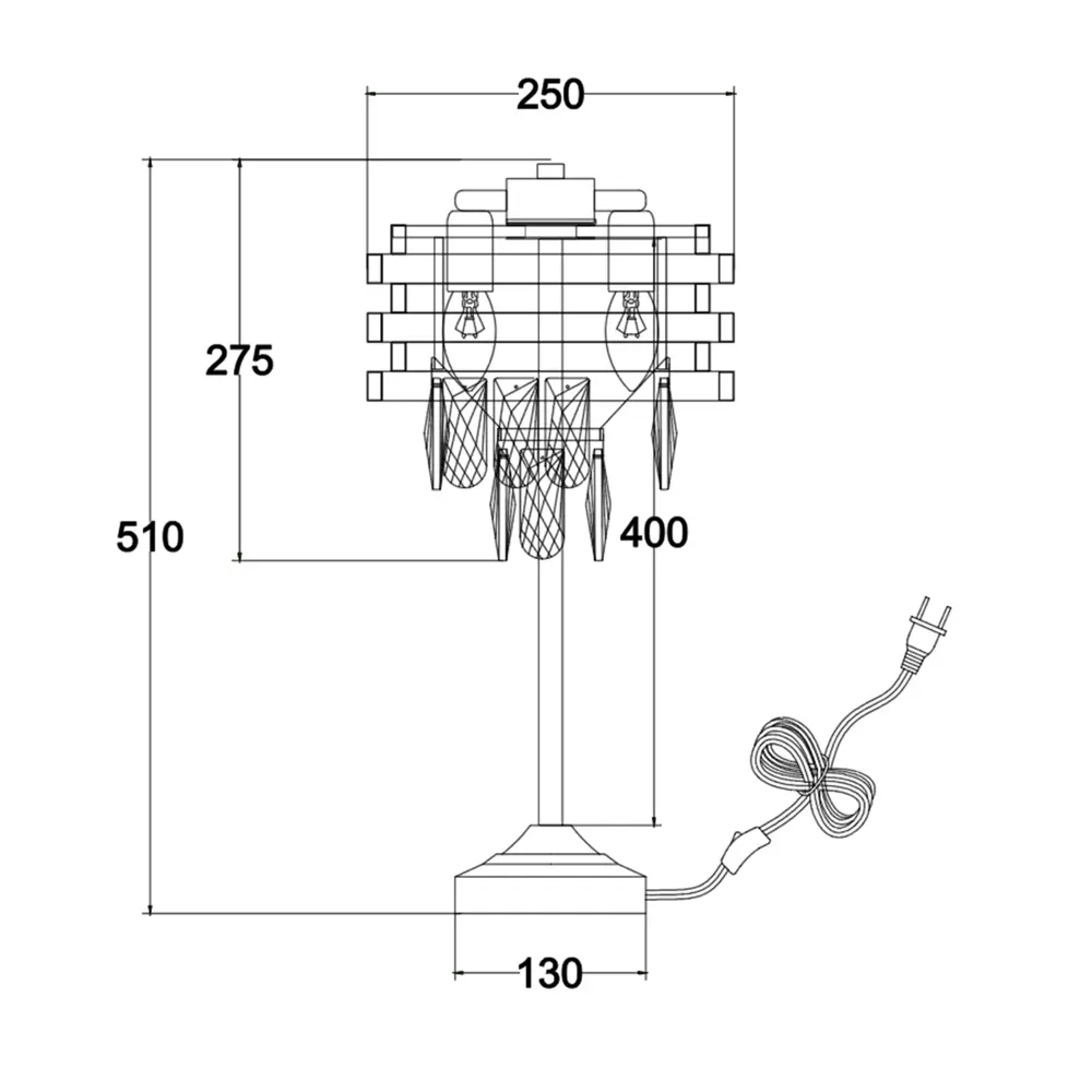 Настольная лампа Estares Rose цвет золото STLM-2118685 - Вид №6