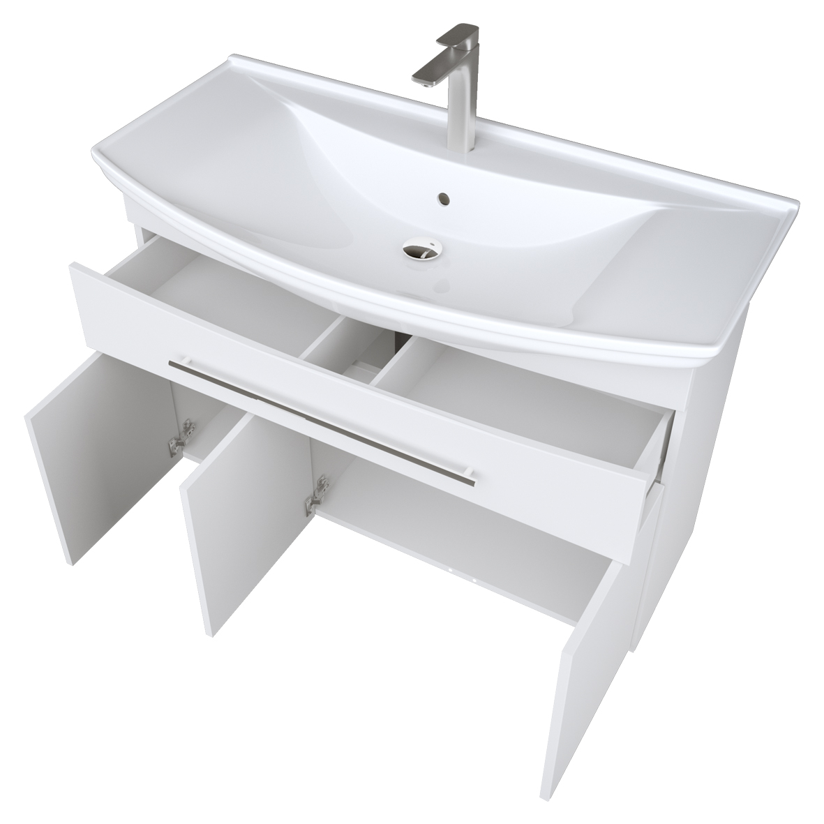 У94491 Тумба Lina Classic New 105Н 1в.я 3д Белый глянец 1 Marka Lina Classic 