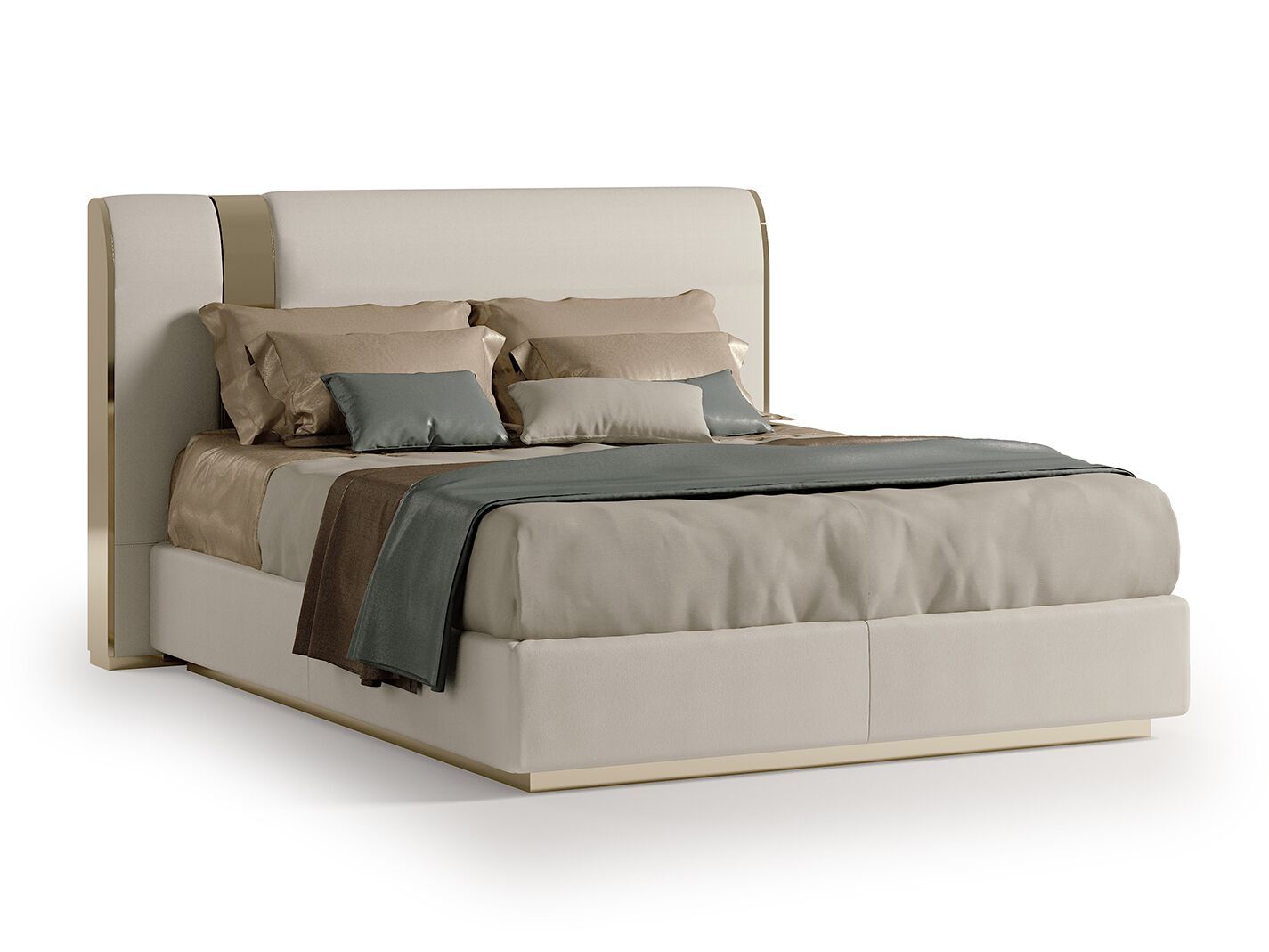 Двуспальная мягкая кровать из ткани Bizzotto Italia Atmosphera ARCH-00059111 - Вид №8