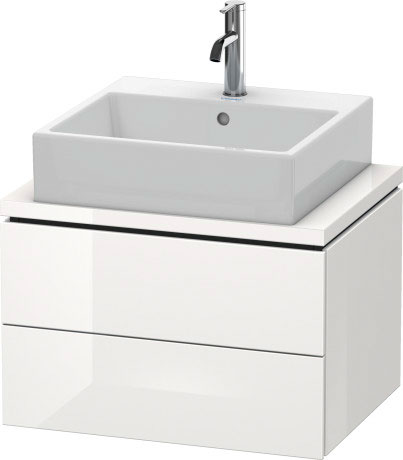 LC580506969 Тумбочка для компактной консоли L-Cube #LC5805 620 x 477 мм Орех брашированный (натуральный шпон) Duravit - Вид №2