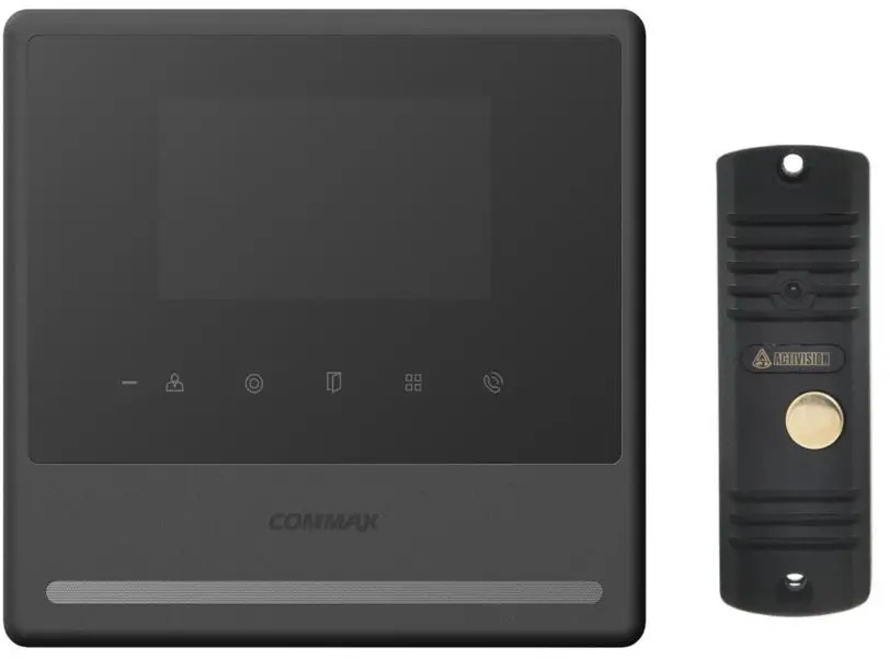 91153885 Комплект видеодомофона Commax CDV-43Y/AVC 305 4.3" цвет черный STLM-0502356