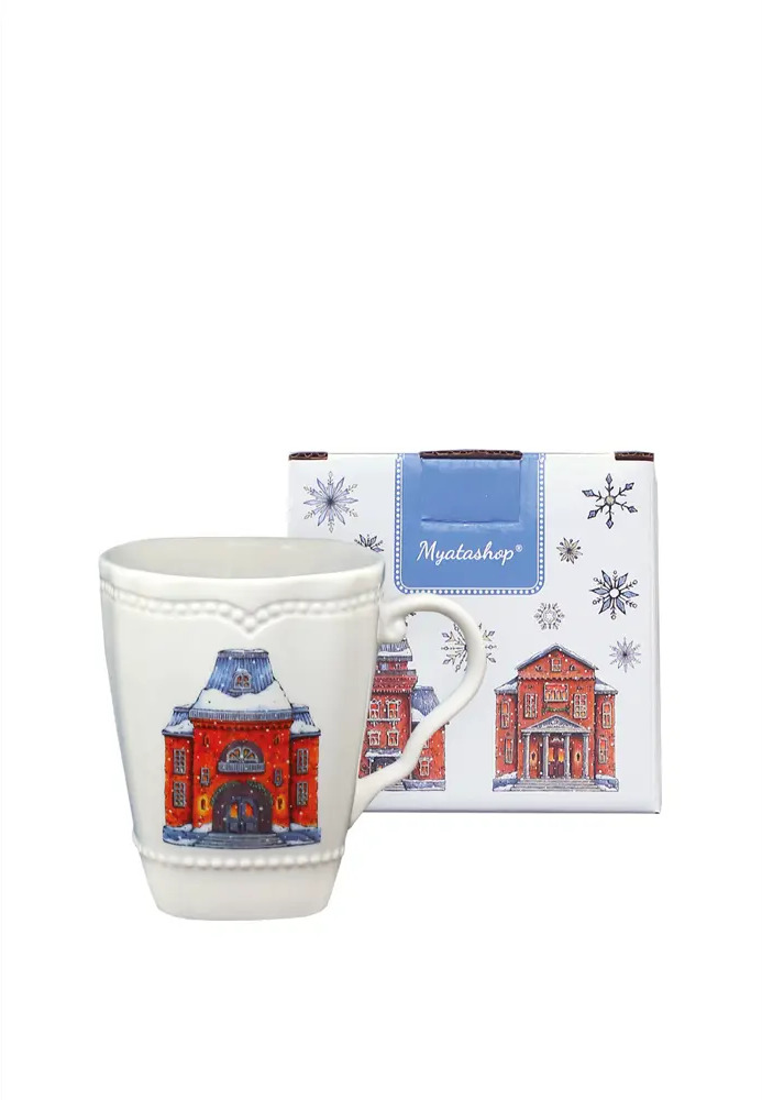 91511642 Чашка 350 мл Myatashop Snow Town фарфор цвет белый глянец STLM-0882159
