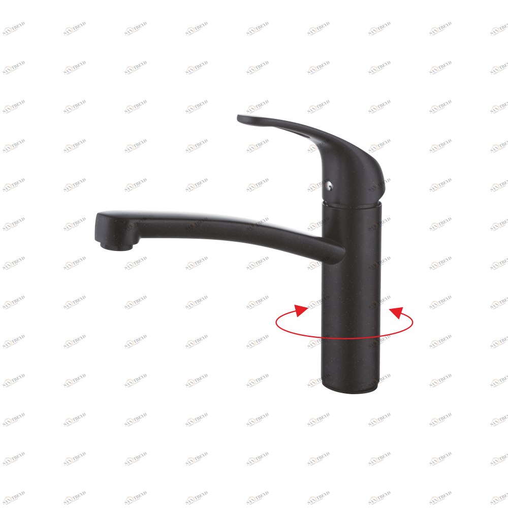 GZ 16024C Смеситель для кухни однорычажный Ganzer Черный Ganzer Германия 13978