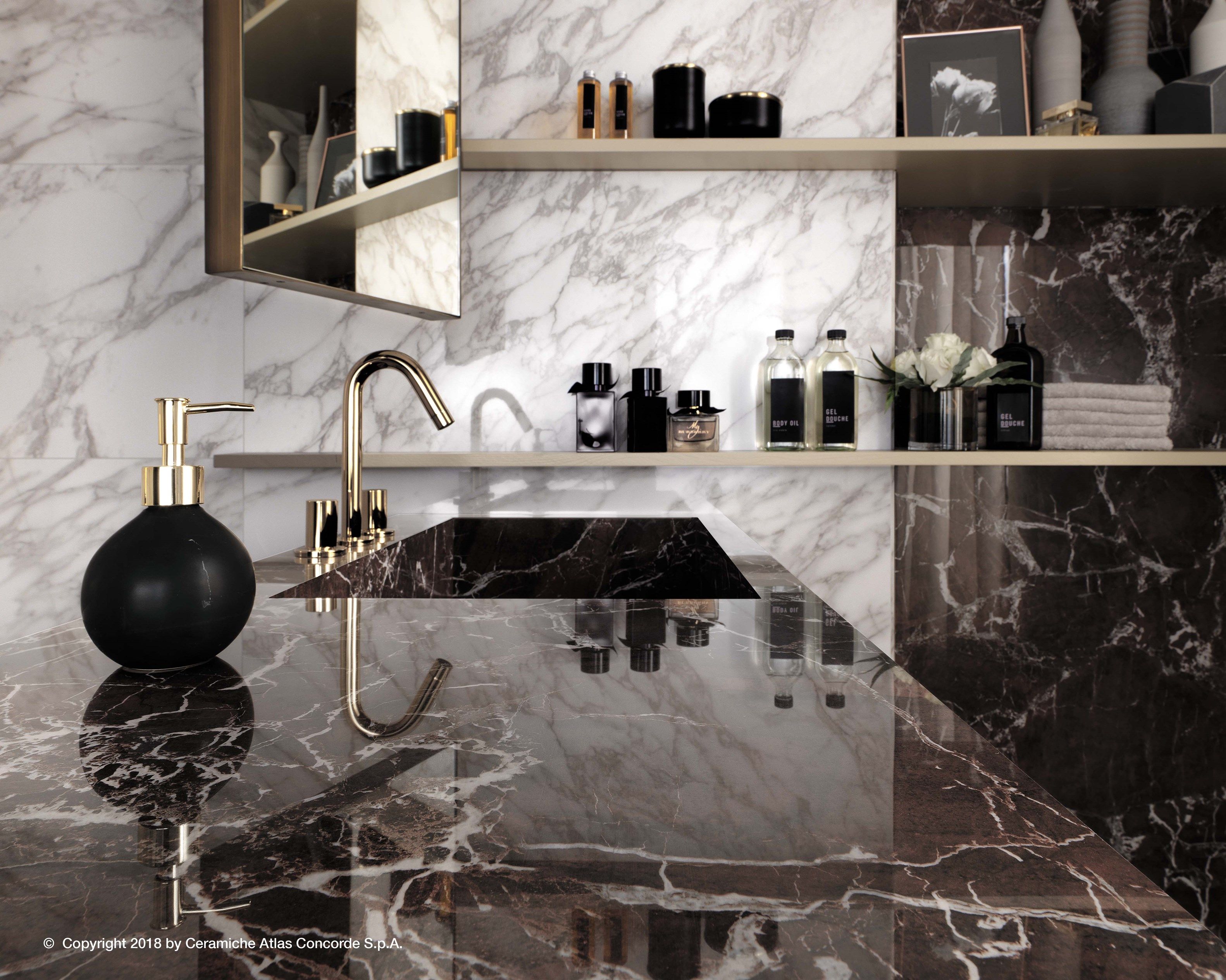 Белое керамическое покрытие с эффектом мрамора Atlas Concorde Marvel Edge ARCH-00064701 - Вид №16