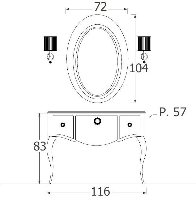 LEGNOBAGNO Консольная мойка с ящиками, лакированная Style 2 sun-id-1357267 - Вид №3