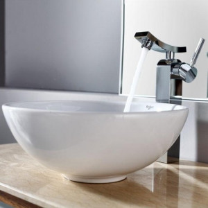 KCV141-KEF14300CH Накладная раковина на столешницу  прямоугольная Krausru