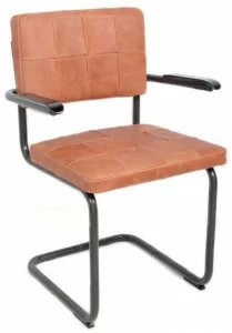 Jess Консольное кожаное кресло с подлокотниками Nelson