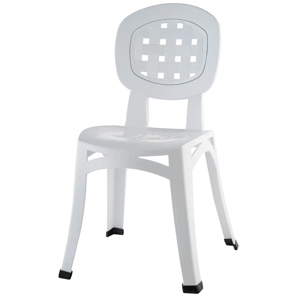 Стул Элегант 51.5х54х85 см пластик белый ЭЛЛАСТИК-ПЛАСТ STLM-2151345 - Вид №1