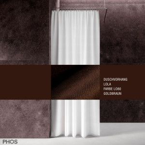 DV-LOLA200-140-LO80 Занавеска для душа лола, длина 200 см, ширина 140 см. Золотой коричневый. PHOS