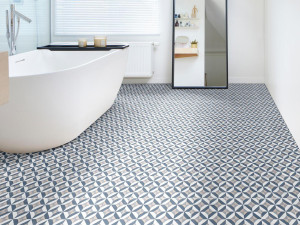 Нескользящий виниловый пол с цементным эффектом