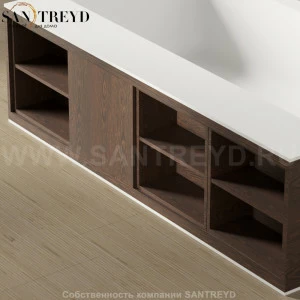 Ящик с полкой для ванны CARTESIO W коричневый дуб