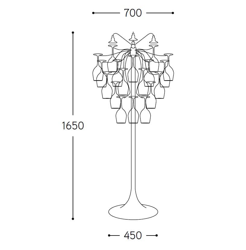 Стеклянный светодиодный торшер Aldo Bernardi Совиньон ARCH-00149007 - Вид №2